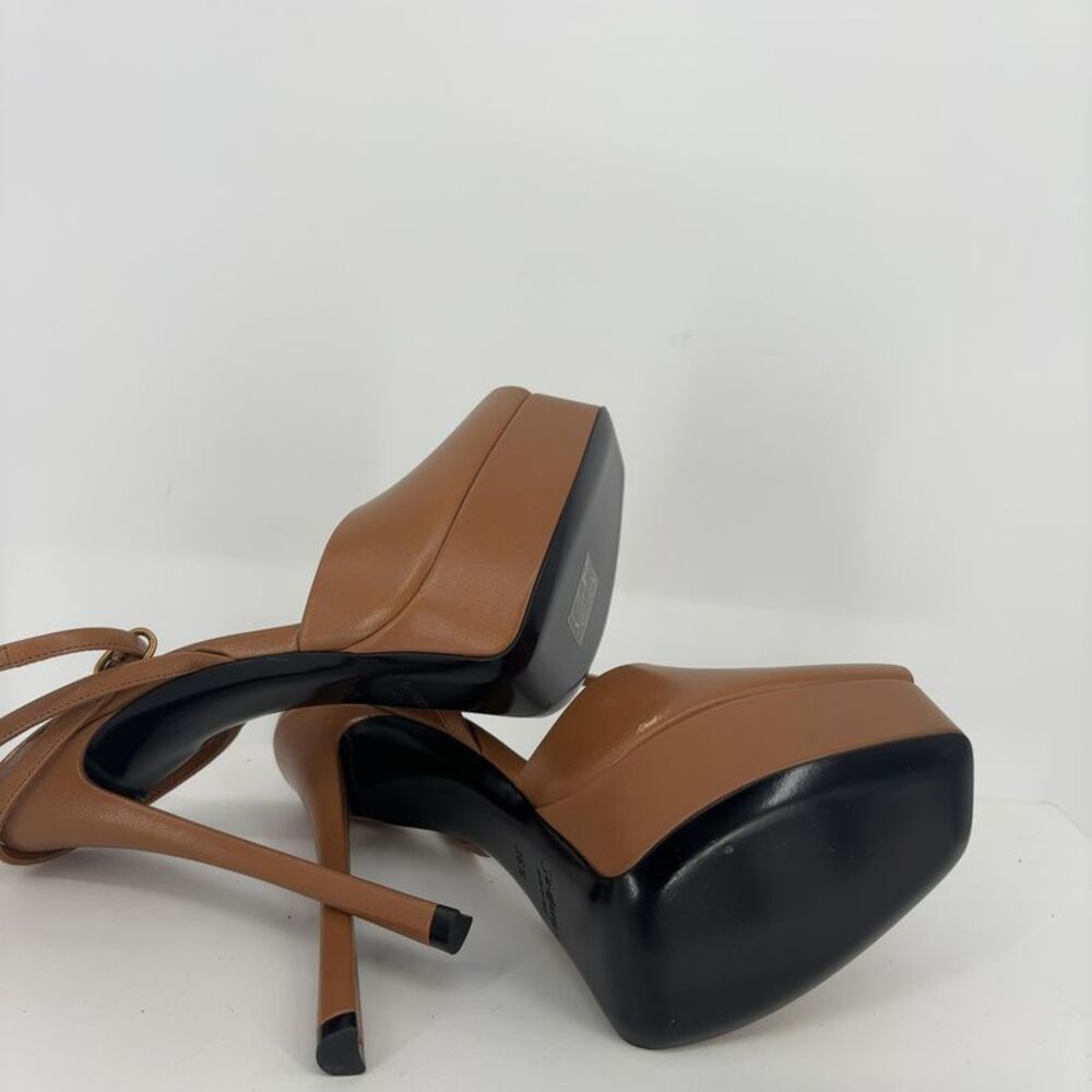 Saint Laurent Platform Sandals In Aesthetic Brown - Picture 5 of 6